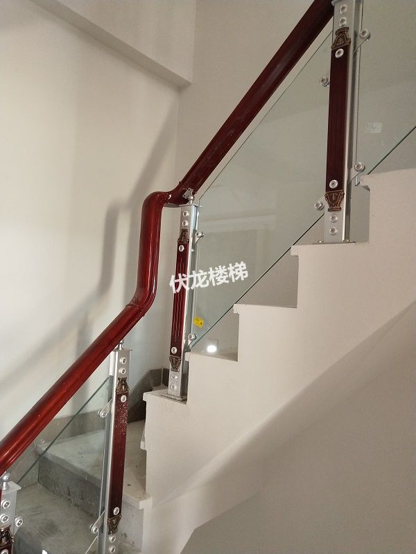三亚客户玻璃楼梯扶手效果图_玻璃楼梯扶手安装展示(图6)